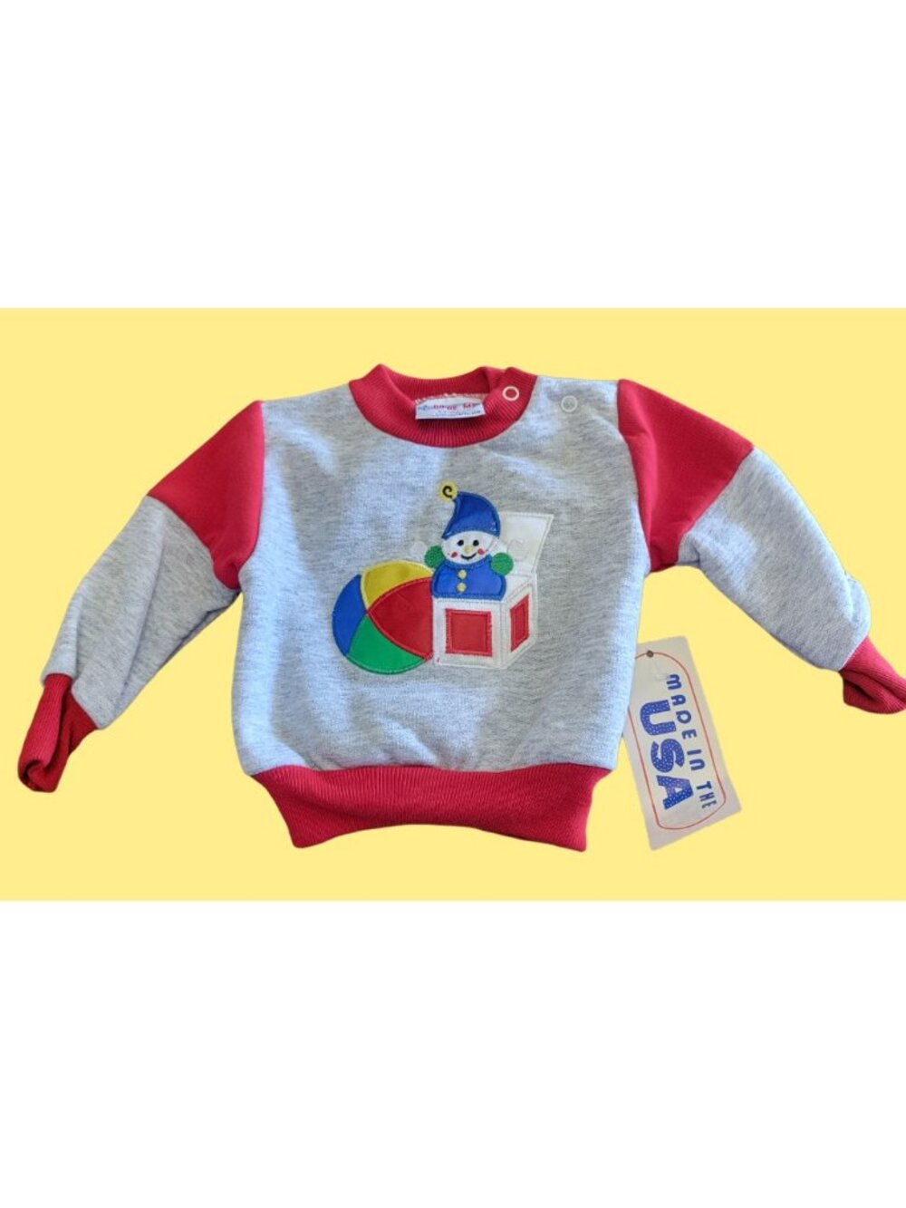 VINTAGE INFANT BABY 6-9 MOS DO RE ME SWEATSHIRT Acrylic 100% NEW WITH TAGS-